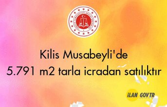 Kilis Musabeyli'de 5.791 m2 tarla icradan satılıktır