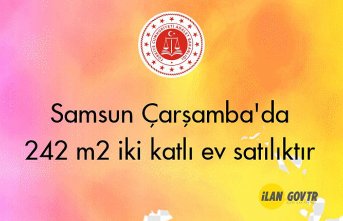 Samsun Çarşamba'da 242 m² iki katlı ev icradan satılıktır