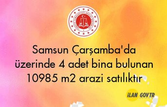 Samsun Çarşamba'da üzerinde 4 adet bina bulunan 10985 m² arazi icradan satılıktır