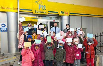 Suluova'da anaokulu öğrencilerinden PTT'ye ziyaret