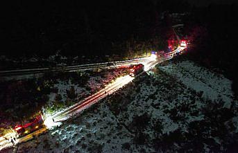 Kastamonu'da iki katlı ahşap binada çıkan yangın söndürüldü