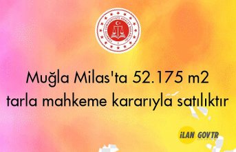 Muğla Milas'ta 52.175 m² tarla mahkeme kararıyla satılıktır