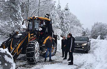Ulus Kaymakamı Kılıç, karla mücadele çalışmalarını inceledi