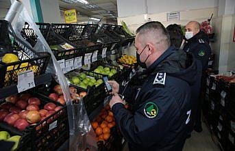 Bolu'da marketlerde etiket denetimi yaptı