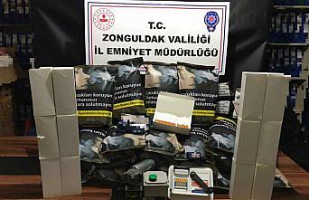 Zonguldak'ta kaçak tütün ve makaron ele geçirildi