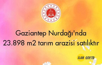 Gaziantep Nurdağı'nda 23.898 m² tarım arazisi icradan satılıktır