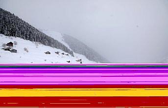 Kar altındaki İkizdere Vadisi havadan görüntülendi