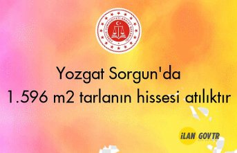 Yozgat Sorgun'da 1.596 m² tarlanın hissesi mahkemeden satılıktır