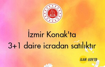 İzmir Konak'ta 3+1 daire icradan satılıktır