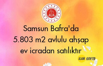 Samsun Bafra'da 5.803 m² avlulu ahşap ev icradan satılıktır
