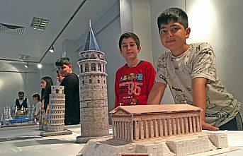 Bartın'da ortaokul öğrencileri tarihi yapıların maketini hazırladı