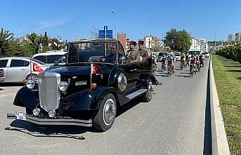 Bisikletçilerin Selanik'ten Samsun'a taşıdığı “Ata toprağı“ Samsun'a ulaştı