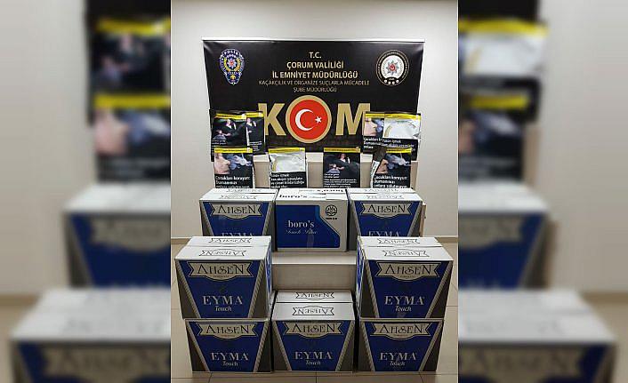 Çorum'da 80 bin makaron ele geçirildi