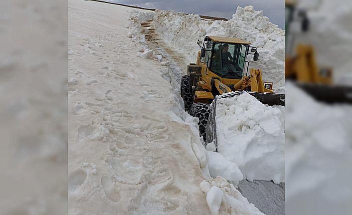 Espiye'de yayla yollarında kar temizleme çalışması yapılıyor