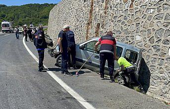 Zonguldak'ta yola dökülen mazotun neden olduğu kazada 1 kişi yaralandı