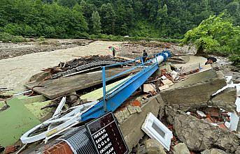 Bartın'da selin yıktığı cami görüntülendi