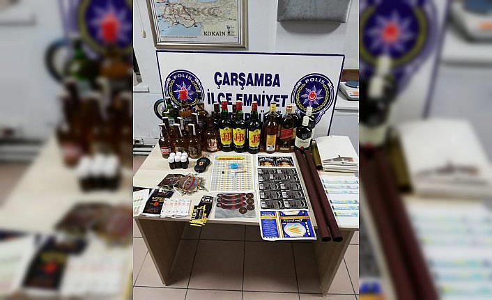 Çarşamba'da sahte içki operasyonu