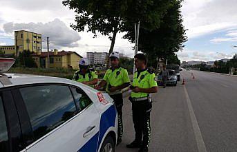 Çorum'da dron ile trafik denetimi yapıldı