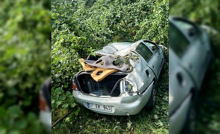 Zonguldak'ta otomobilin devrilmesi sonucu ölen maden işçisinin cenazesi defnedildi