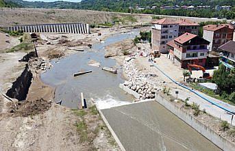 Bartın'da selden etkilenen bölgelerde çalışmalar sürüyor
