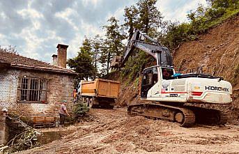 Fatsa'da şiddetli yağışın yol açtığı hasarlar gideriliyor