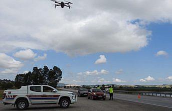 Samsun'da dron ile trafik denetimi yapıldı