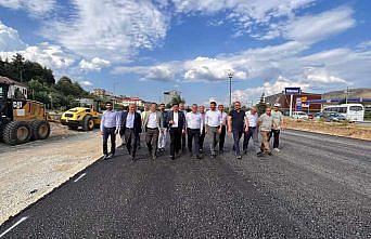 AK Parti Karabük heyeti kavşak projesi alanında inceleme yaptı