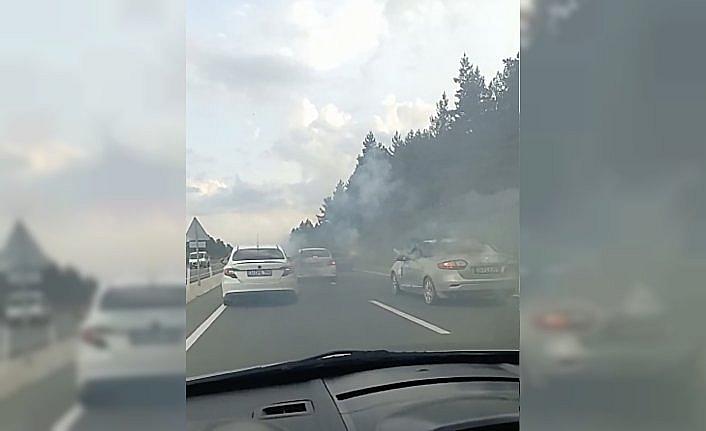 Karabük'te trafiği tehlikeye sokan düğün konvoyu kameraya yansıdı