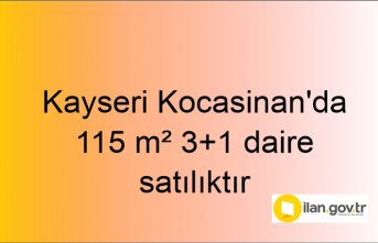 Kayseri Kocasinan'da 115 m² 3+1 daire icradan satılıktır