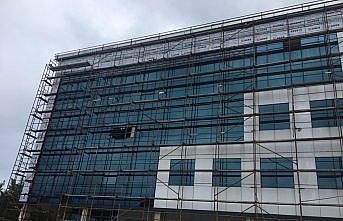 Keşap'ta yanan fakülte binasını yenileme çalışmaları devam ediyor