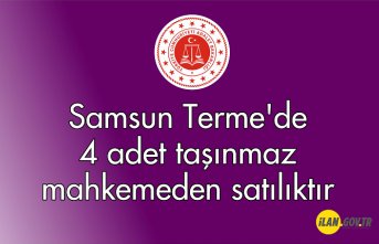 Samsun Terme'de 4 adet taşınmaz mahkemeden satılıktır