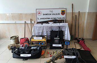 Samsun'da izinsiz kazı yapan 4 şüpheli yakalandı