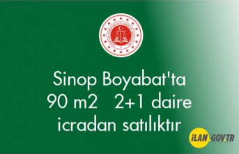 Sinop Boyabat'ta 90 m² 2+1 daire icradan satılıktır