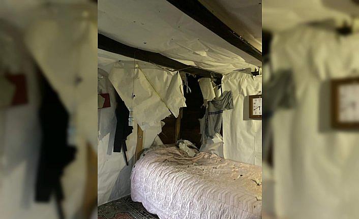 Sinop'ta yıldırım isabet eden evde yangın çıktı