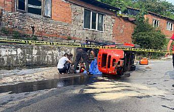 Zonguldak'ta devrilen forkliftin altında kalan kişi hayatını kaybetti