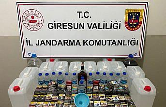 Giresun'da sahte içki ve kaçak sigara ele geçirildi