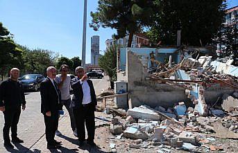 Havza'da kapalı sebze pazarı yapım çalışmaları