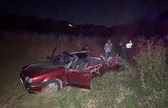 Kastamonu'da devrilen otomobilin sürücüsü yaralandı