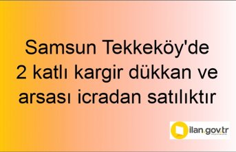 Samsun Tekkeköy'de 2 katlı kargir dükkan ve arsası icradan satılıktır
