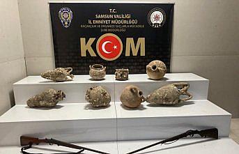 Samsun'da tarihi eser operasyonunda 8 amfora ele geçirildi