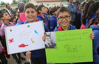 Çocuklar Kastamonu Belediyesi Geçici Hayvan Bakımevi'ni gezdi