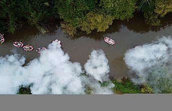 Tanıştıkları rafting botunda dünyaevine girdiler