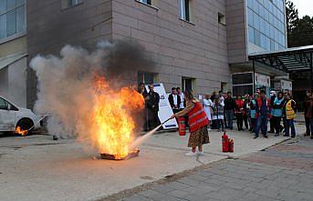 Yeniçağa'da deprem ve yangın tatbikatı gerçekleştirildi