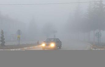 Amasya'da sis etkili oldu