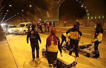 Bolu Dağı Tüneli'nde kaza ve yangın tatbikatı gerçekleştirildi