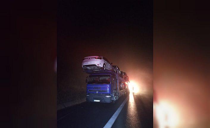 Bolu'da tır yangını