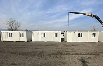 Düzce'de depremzedeler için konteynerler kuruluyor