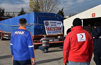 Karabük'ten selden etkilenen Pakistan'a insani yardım tırı gönderildi