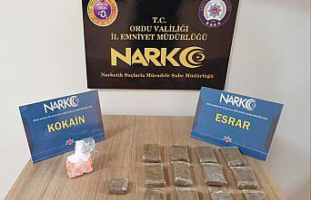 Ordu'da uyuşturucuyla yakalanan 2 kişiden biri tutuklandı