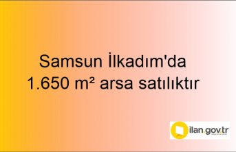 Samsun İlkadım'da 1.650 m² arsa mahkemeden satılıktır